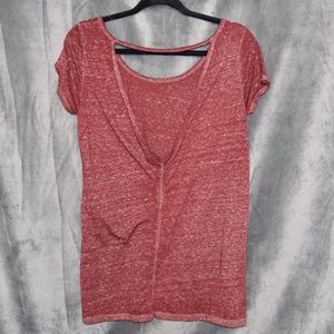 Open-Back Short Sleeve T-Shirt